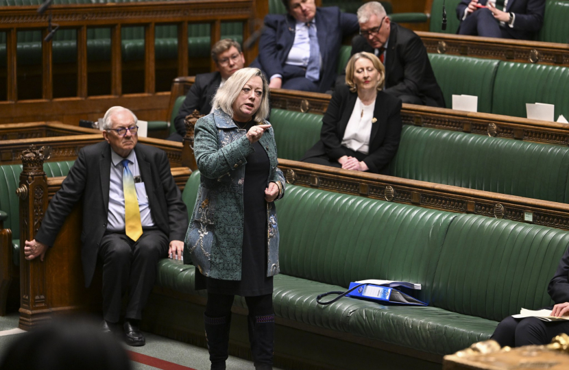 Jackie speaking in the House of Commons