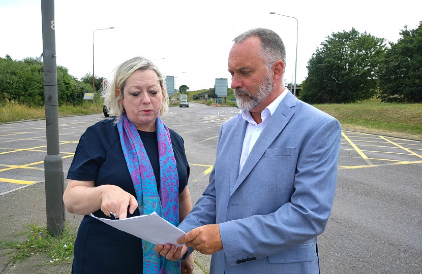 Jackie with the Council Leader