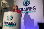 Jackie speaking at Thames Freeport