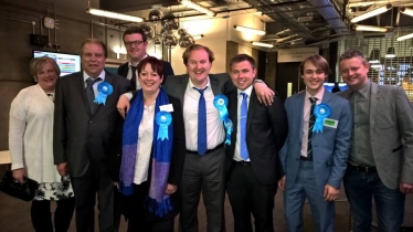 Jackie with the Conservative team at the May 2016 local elections