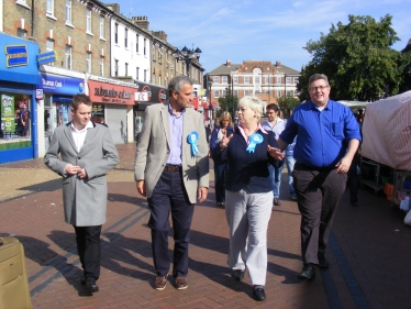 Jackie out Campaigning